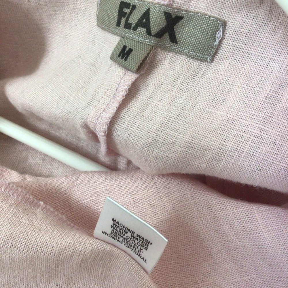 Flax Light Pink Linen Midi Dress - Picture 9 of 11